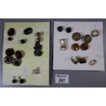Collection of modern costume jewellery items, mainly clip-on earrings. (B.P. 21% + VAT)