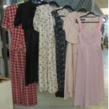 Collection of ladies vintage clothing (mostly 40's/50's) to include; a pink striped lurex 'Mayfair