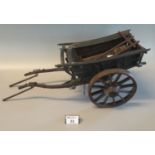 Wooden and metal model of a two wheeled farm cart or 'Gambo'. (B.P. 21% + VAT)