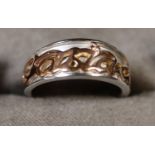 Clogau silver Cariad ring. Ring size J. (B.P. 21% + VAT)