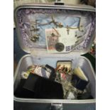 Vanity case comprising assorted costume jewellery, bangles necklaces, various dress rings etc. (B.P.