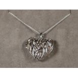 Clogau silver Feather locket. (B.P. 21% + VAT)