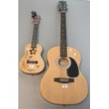 Martin Smith 6 string acoustic guitar, together with a modern ukulele. (2) (B.P. 21% + VAT)