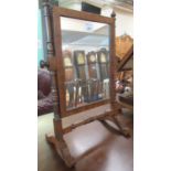 19th Century mahogany toilet swivel mirror of small proportions. (B.P. 21% + VAT)