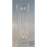 Rennie Mackintosh style rectangular vase. (B.P. 21% + VAT)