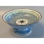 Swansea pottery pedestal bowl, probably decorated by Thomas Pardoe, with foliate central medallion