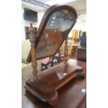 Victorian mahogany toilet or bedroom swivel mirror. (B.P. 21% + VAT)