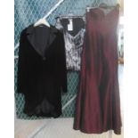 A small collection of ladies clothing to include; a Kelsey Rose ball dress with beaded detail, a