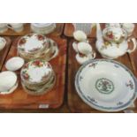 Two trays of Royal Albert 'Old Country Roses' comprising: milk jugs, sugar basins, plates and