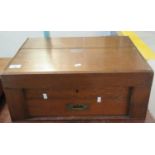 Oak cutlery canteen, box only, with fitted interior, marked Mappin & Webb. (B.P. 21% + VAT)