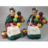 Two Royal Doulton bone china figurines 'The Old Balloon Seller' HN1315. (2) (B.P. 21% + VAT)