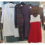 Collection of ladies vintage clothing to include; a Susan Small brocade shift dress and matching