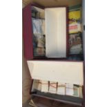Cigarette cards and tea cards, large collection in various albums, in bundles and loose. Many