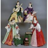 Four Royal Doulton bone china limited edition figurines to include; 'Margaret Tudor' HN3838, 'Mary