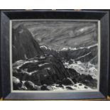Sir John 'Kyffin' Williams RA (Welsh 1918-2006), 'Cwm Idwal', watercolours, signed with