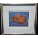 After David Hockney (British born 1937), 'Little Stanley Sleeping', limited edition coloured print