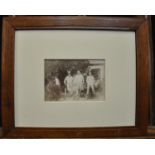 A photograph purported to be of the three brothers Grace, including W.G Grace and with a child