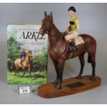 Connoisseur model by Beswick of 'Arkle' with Pat Taaffe Up owner Ann Duchess of Westminster, on