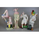 Two Royal Doulton bone china clown figurines to include; 'Tumbling' HN3289 and 'Balloon Clown'
