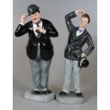 Royal Doulton bone china figurines; 'Stan Laurel' HN2774 and 'Oliver Hardy' HN2775, limited editions