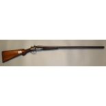 Midland Gun Company 12 bore double barrelled ejector hammer shotgun, having 30" Damascus barrels,