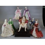 Wedgwood limited edition 'Henry VIII' and his six wives figurines, limited edition of 7500 with COA.