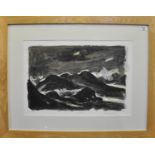 After Sir John 'Kyffin' Williams RA (Welsh 1918-2006), Snowdonia landscape, limited edition coloured