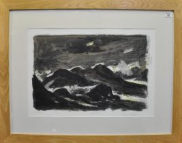 After Sir John 'Kyffin' Williams RA (Welsh 1918-2006), Snowdonia landscape, limited edition coloured