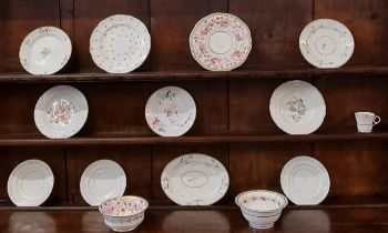 An assortment of Welsh porcelain and pottery plates, bowls etc. (14) (B.P. 21% + VAT) Most have