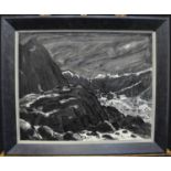 Sir John 'Kyffin' Williams RA (Welsh 1918-2006), 'Cwm Idwal', watercolours, signed with initials. 40