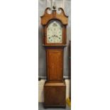 Early 19th Century Welsh oak cased 8 day longcase clock, the face marked M Godfrey, Cowbridge, the