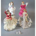 Two Royal Doulton bone china figurines to include Alice lady of the year 1999 HN4003 and figure of