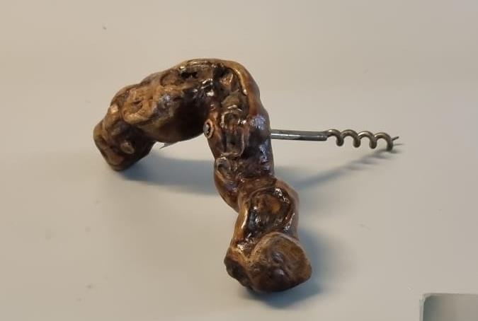 Rustic root wood corkscrew by Bernard Siret France. (B.P. 21% + VAT)