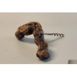 Rustic root wood corkscrew by Bernard Siret France. (B.P. 21% + VAT)