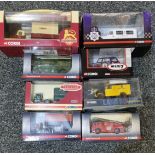 Box of eight Corgi Diecast model vehicles all in original boxes to include Scammell Scarab Track-