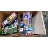 Two boxes of mainly model Diecast vehicles all in original boxes to include Corgi Z cars, Ford