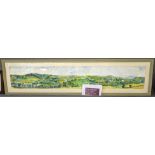 Phillip Alder (contemporary Welsh), panoramic Welsh landscape of the lower Gwili valley, signed
