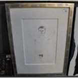 British school (mid 20th century), indistinctly signed. Male nude, signed in pencil, artist proof