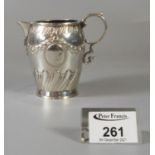 Silver cream jug with swag decoration, 5.4 troy ozs approx. London hallmarks. (B.P. 21% + VAT)