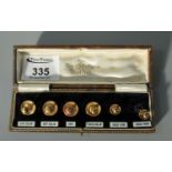 Cased set of 9ct gold collar studs. (B.P. 21% + VAT)