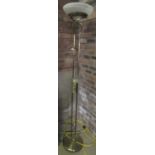 Modern brass finish standard lamp uplighter with marble finish shade. (B.P. 21% + VAT)