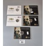 Collection of the Royal Mint silver coins to include; Sir Winston Churchill 2015 UK £20 fine