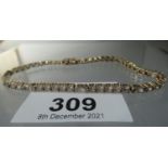 9ct gold bracelet set with white stones. Approx weight 8.1 grams. (B.P. 21% + VAT)