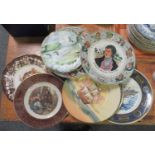 Tray of mainly collectors plates to include; Royal Doulton 'Waterside' x 4, Royal Doulton 'Dickens',