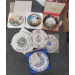 Box of collectors plates to include; Danbury Mint National Maritime Museum, Spode 'Maritime England'