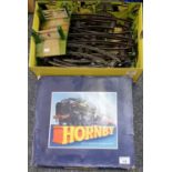 Hornby "o" gauge M1 clockwork passenger set in original boxes, together with various "o" gauge track