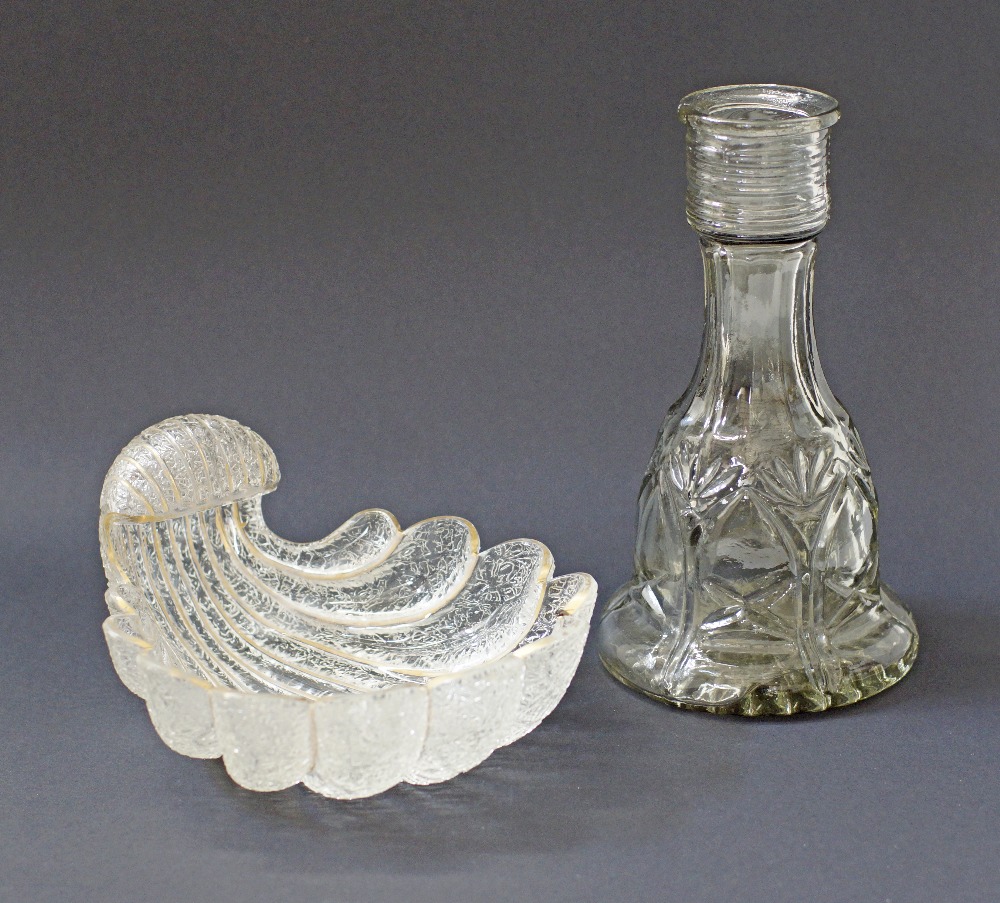 Glass bottle and bowl - Image 3 of 3