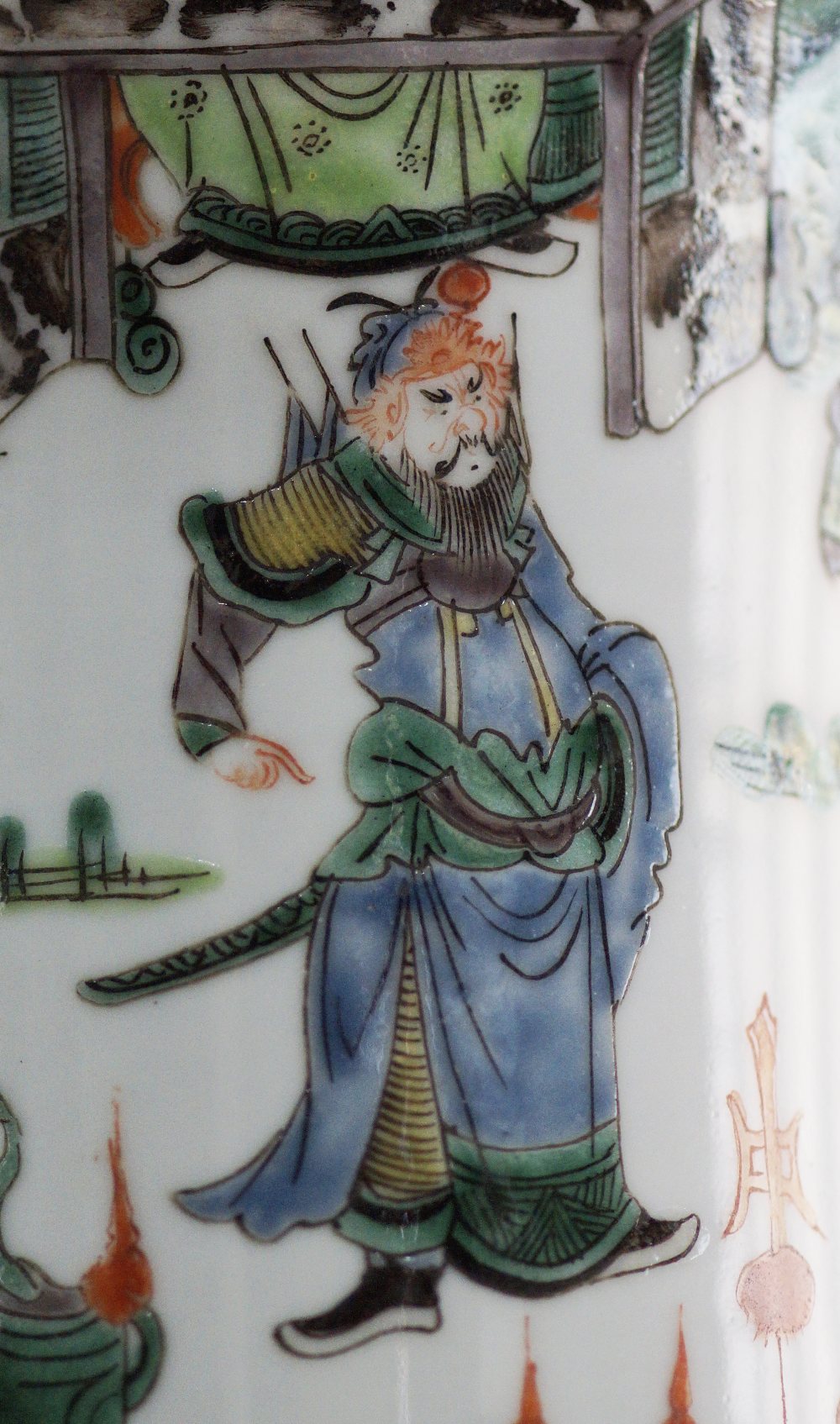 Chinese famille verte porcelain YenYen vase - Image 12 of 14