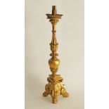 Italian gilt wood candlestick