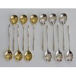 Cypriot, silver cake / sweetmeat spoons